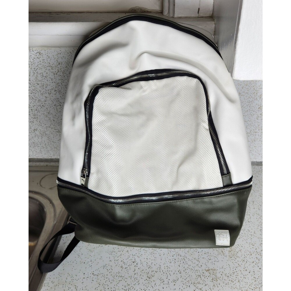 Joy Lab White & Green Multi Storage Backpack Book Bag